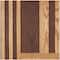 24" Brown Wooden Geometric Handmade Two-Toned Wall Décor Set